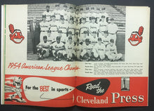 Load image into Gallery viewer, 1954 World Series Program Cleveland Stadium Indians vs Giants Vintage Sports
