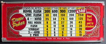 Load image into Gallery viewer, 1983 Electronic Poker Game Glass Sign Vintage Bar Gambling
