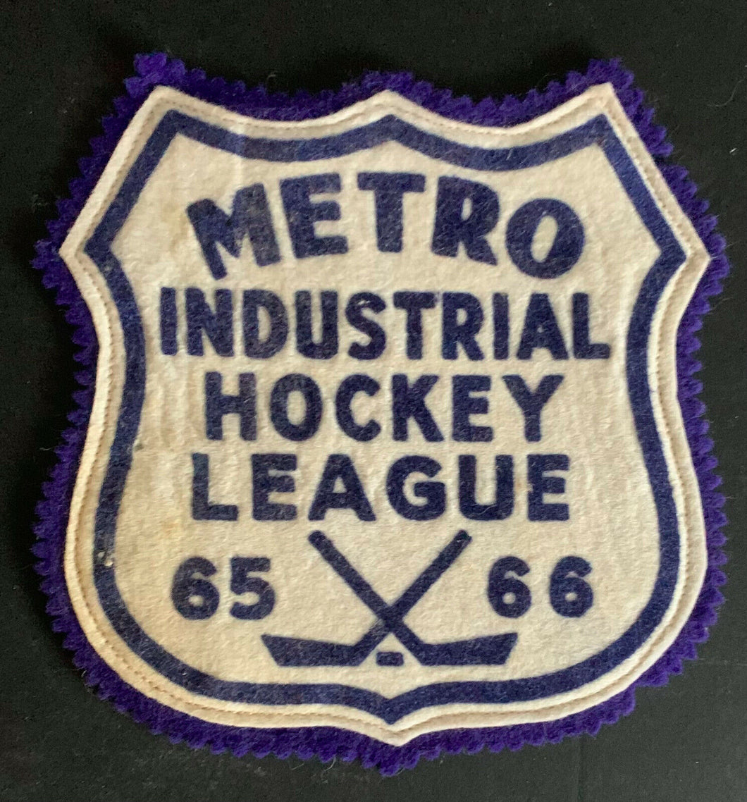 1965-66 Vintage Metro Industrial Hockey League Toronto Patch Jersey Crest