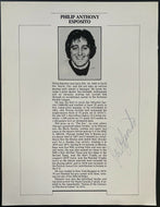 1984 Phil Esposito Autograph Hockey Hall of Fame Induction Vintage NHL