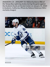 Load image into Gallery viewer, 2020 Nikita Kucherov Game Worn Bauer Hockey Gloves Photo Matched Tampa Bay NHL
