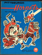 1962 Quebec Aces AHL Hockey Program Pittsburgh Hornets Vintage Minor Pro