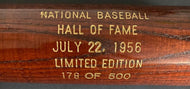 1956 Hall of Fame Induction Bat Hank Greenberg Ltd Ed 178/500 MLB Baseball HOF