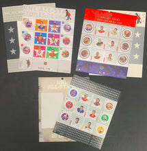 Load image into Gallery viewer, 2001/03/05 Canada Post Stamp Sheets x3 NHL Hockey 18 Different HOFers Vintage
