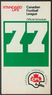 1977 Canadian Football League Schedule CFL Standard Life Edmonton Eskimos