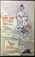 1947 Shibe Park MLB Baseball Program Philadelphia Phillies v Pittsburgh Pirates
