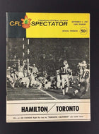1967 CFL Program Labour Day Classic Hamilton Ticats vs Toronto Argonauts