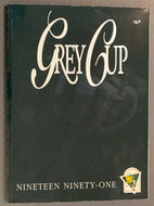 1991 Winnipeg Stadium Grey Cup Program Toronto Argonauts vs Calgary Stampeders
