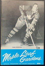 Load image into Gallery viewer, 1960 Maple Leaf Gardens Program Toronto Maple Leafs Chicago Blackhawks NHL HOF
