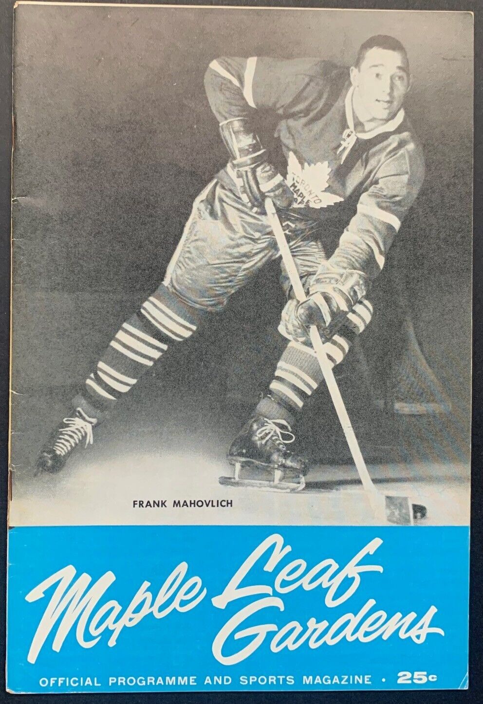 1960 Maple Leaf Gardens Program Toronto Maple Leafs Chicago Blackhawks NHL HOF