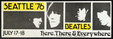 Load image into Gallery viewer, 1976 The Beatles Seattle Here, There &amp; Everywhere Vintage Bumper Sticker Music
