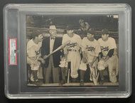 1940's Brooklyn Dodgers MLB Baseball Type 1 Photo Signed x4 Carl Furillo + PSA