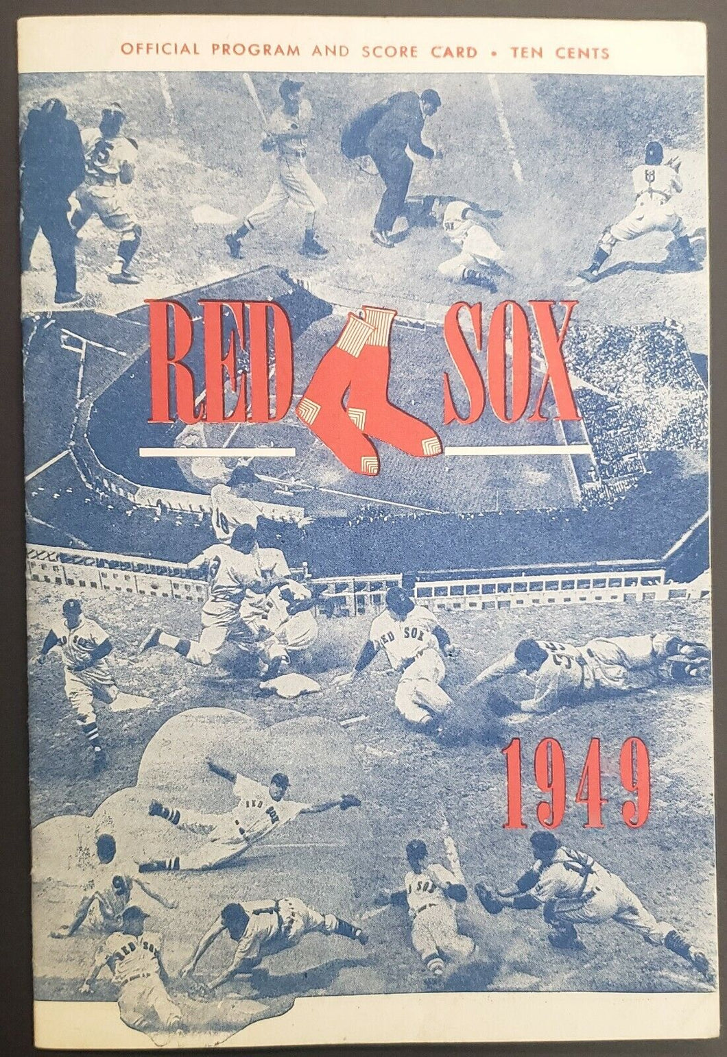 1949 Fenway Park Baseball Program Boston Red Sox vs Philadelphia Athletics MLB