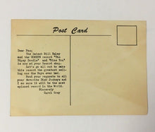 Load image into Gallery viewer, 1957 Bill Haley + Comets Promotional Postcard Unposted Vintage Music
