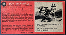 Load image into Gallery viewer, 1964-65 Vintage New York Rangers Don Marshall Topps Tallboy NHL Hockey Card

