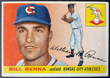 Load image into Gallery viewer, 1955 Topps Baseball #121 Bill Renna Kansas City Athletics Vintage MLB Card
