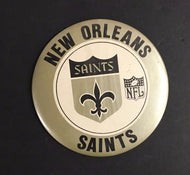 New Orleans Saints NFL Pinback Giant Size Football Button 6