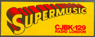 CJBK Radio London Supermusic Bumper Sticker Car Decal Vintage Music Superman