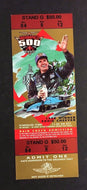 1999 Eighty Third Indy 500 Ticket Kenny Brack Wins Racing Sports USA Vintage