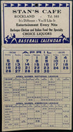 1936 MLB Baseball Schedule Vintage Sports Sked American League + National League