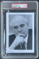 1991 Mikhail Gorbachev Autographed Photograph Russian Signed Slabbed PSA LOA