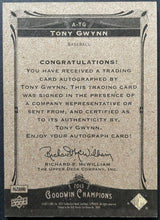 Load image into Gallery viewer, 2013 Upper Deck Goodwin Champions Tony Gwynn Autographed Basketball Card
