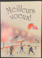 1990 Quebec Nordiques NHL Hockey Team Christmas Card Unused Vintage Defunct