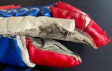 Load image into Gallery viewer, 1960&#39;s Professional Hockey Gloves Montreal Canadiens Team Colours Game Wear
