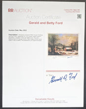 Load image into Gallery viewer, US President Gerald Ford + Betty Ford Signed 1974 Big Christmas Card LOA Vintage
