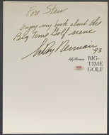 1993 LeRoy Neiman Signed Page Book Big Time Golf Artist Sports PSA