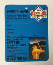 Load image into Gallery viewer, 1989 MLB All Star Game Working Media Pass California Angels Vintage Baseball
