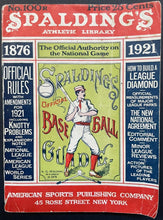 Load image into Gallery viewer, 1921 Spalding Official Baseball Guide Vintage Program Photographs MLB Booklet
