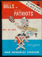1963 AFL Playoffs Tiebreaker Program New England Patriots Buffalo Bills Football