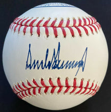 Load image into Gallery viewer, Donald Trump Facsimile Autographed MLB Rawlings Baseball Presidential Logo Ball
