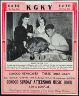 Lou Nova Boxer Photo Promotional Poster Issued 1941 By Radio Station KGKY 1490