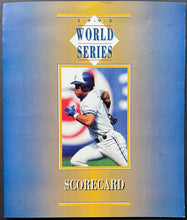 Load image into Gallery viewer, 1992 World Series Scorecard Toronto Blue Jays Alomar Cover Vintage MLB Baseball
