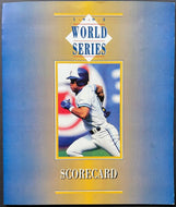 1992 World Series Scorecard Toronto Blue Jays Alomar Cover Vintage MLB Baseball