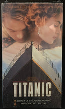 Load image into Gallery viewer, 1997 VHS Titanic Sealed Box James Cameron Leonardo DiCaprio Kate Winslet Vintage
