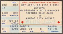 Load image into Gallery viewer, 1992 Toronto Blue Jays Dave Winfield 2722 / 2723 Hit Ticket Passes Gehrigs 2721
