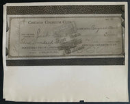 1926 Vintage Press Photo Jack Dempsey Chicago Coliseum Cheque Gene Tunney LOA