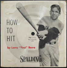 Load image into Gallery viewer, Very Rare Yogi Berra Record Album Spalding Promo How To Hit MLB Baseball Yankees
