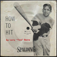Very Rare Yogi Berra Record Album Spalding Promo How To Hit MLB Baseball Yankees