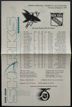 Load image into Gallery viewer, 1992 San Jose Sharks Inaugural Season NHL Hockey Program George Kingston Cover
