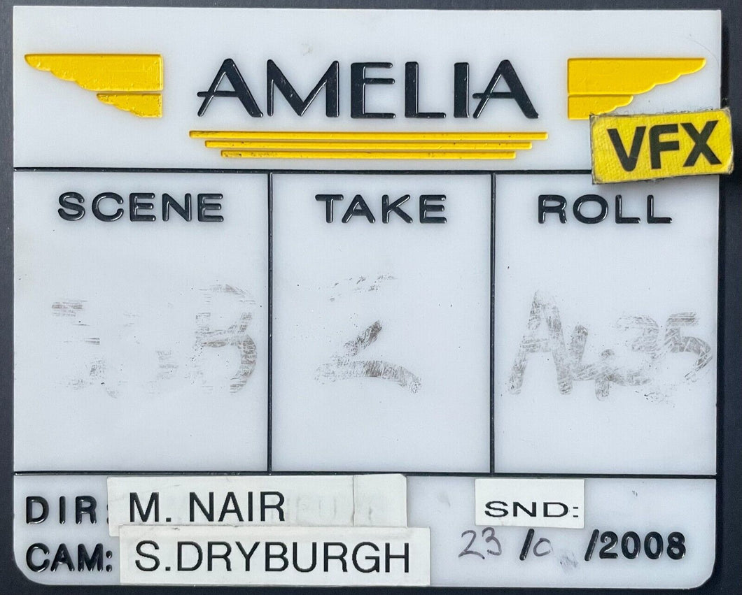 2009 Amelia Set Used Film Insert Slate Earhart Biopic Movie Hilary Swank Gere