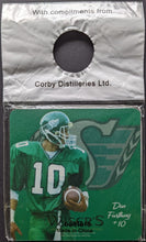 Load image into Gallery viewer, 21 Saskatchewan Roughriders Wisers Premium Drink Coasters CFL Football Vintage
