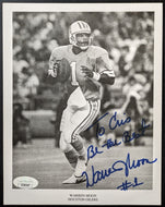 Warren Moon Autographed Houston Oilers Team Issued Photograph Signed NFL JSA