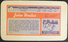 Load image into Gallery viewer, 1970 Topps Super Card #15 John Unitas Baltimore Colts Vintage Football NFL
