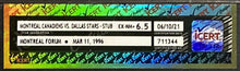 Load image into Gallery viewer, 1996 Final Game Montreal Forum NHL Hockey Ticket Canadiens vs Stars Graded icert
