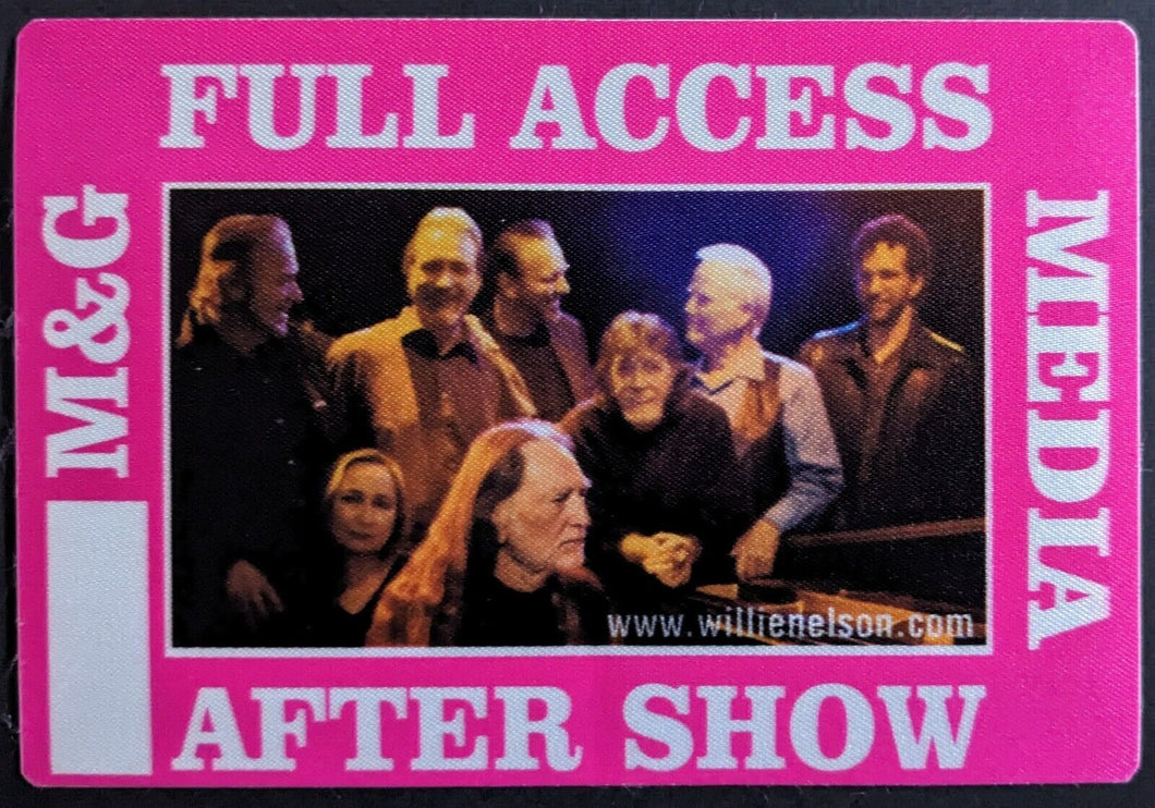 Willie Nelson Tour Silk All Access Backstage Pass Country LOA Vintage Music