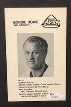 Load image into Gallery viewer, Gordie Howe Autographed Houston Aeros Photo Postcard  WHA Hockey JSA
